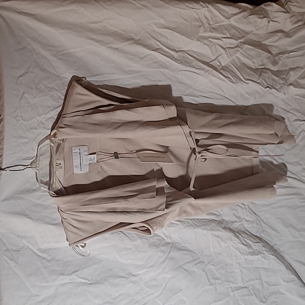 Suede style draped vest